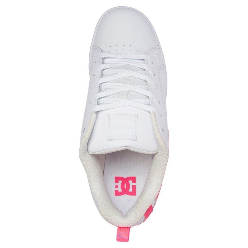 Chaussure DC Shoes Court Graffik Blanche Rose Femme | KYA-4018507