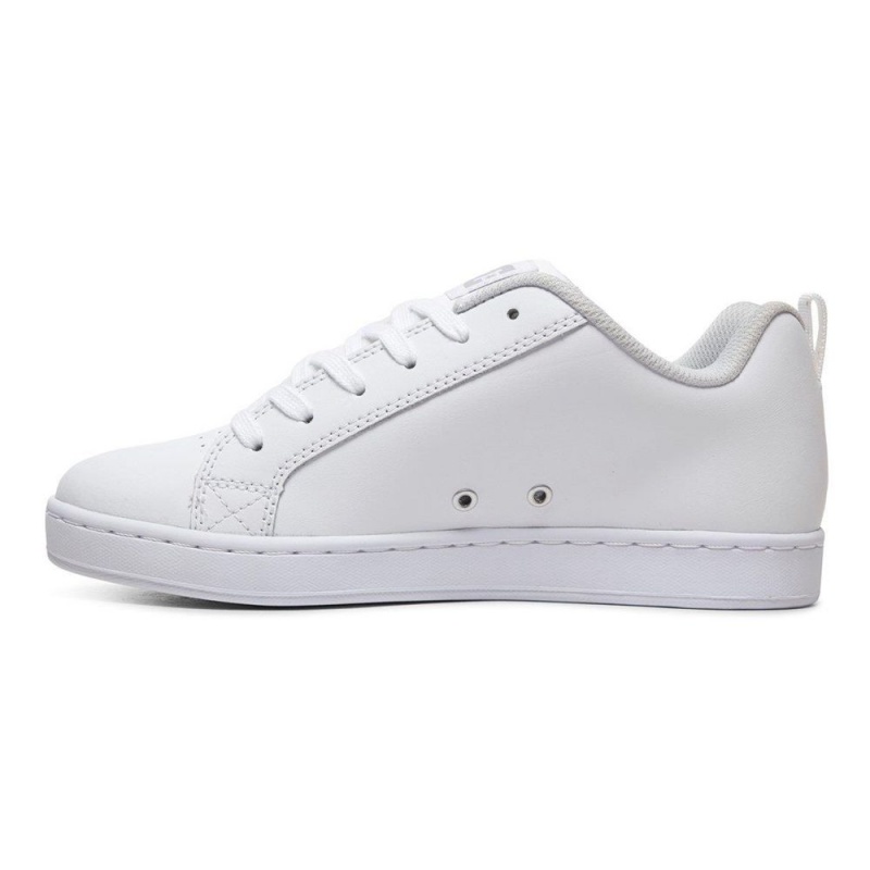 Chaussure DC Shoes Court Graffik Blanche Argent Femme | URT-6930235