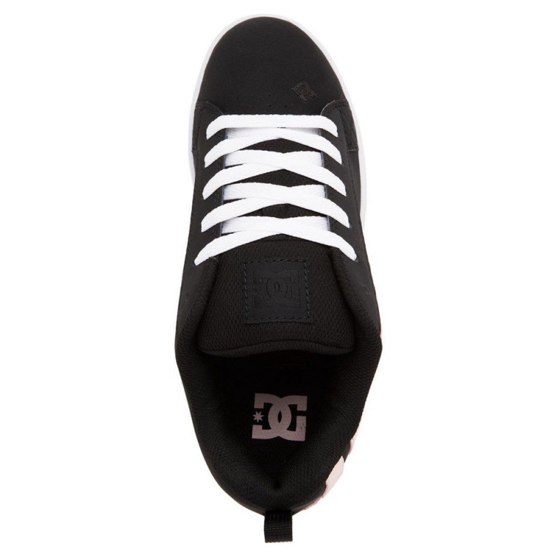 Chaussure DC Shoes Court Graffik Noir Rose Femme | YMC-5822332