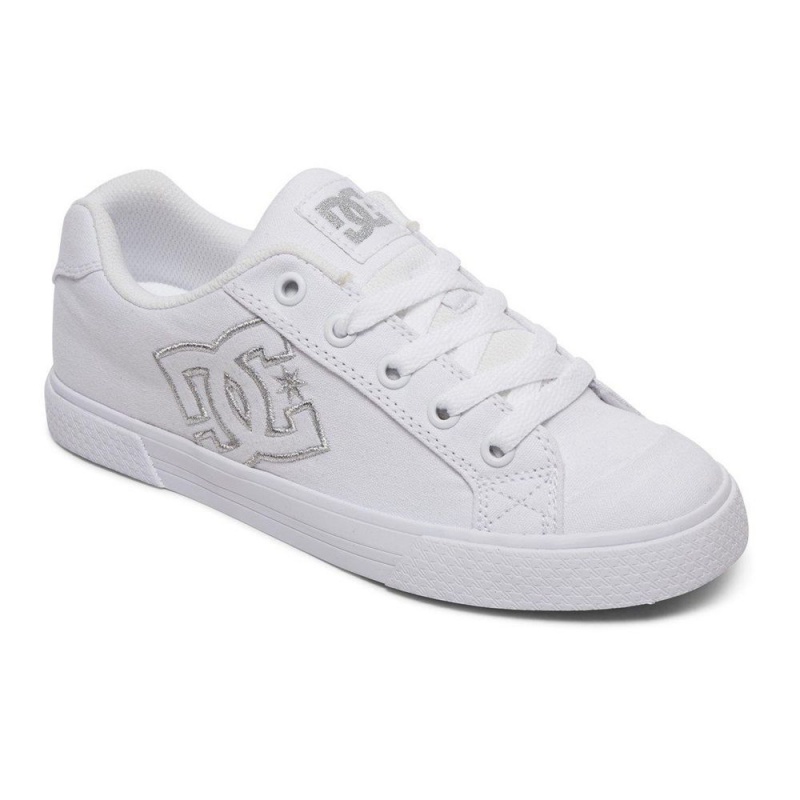 Chaussure DC Shoes Chelsea TX Blanche Argent Femme | TON-3968150