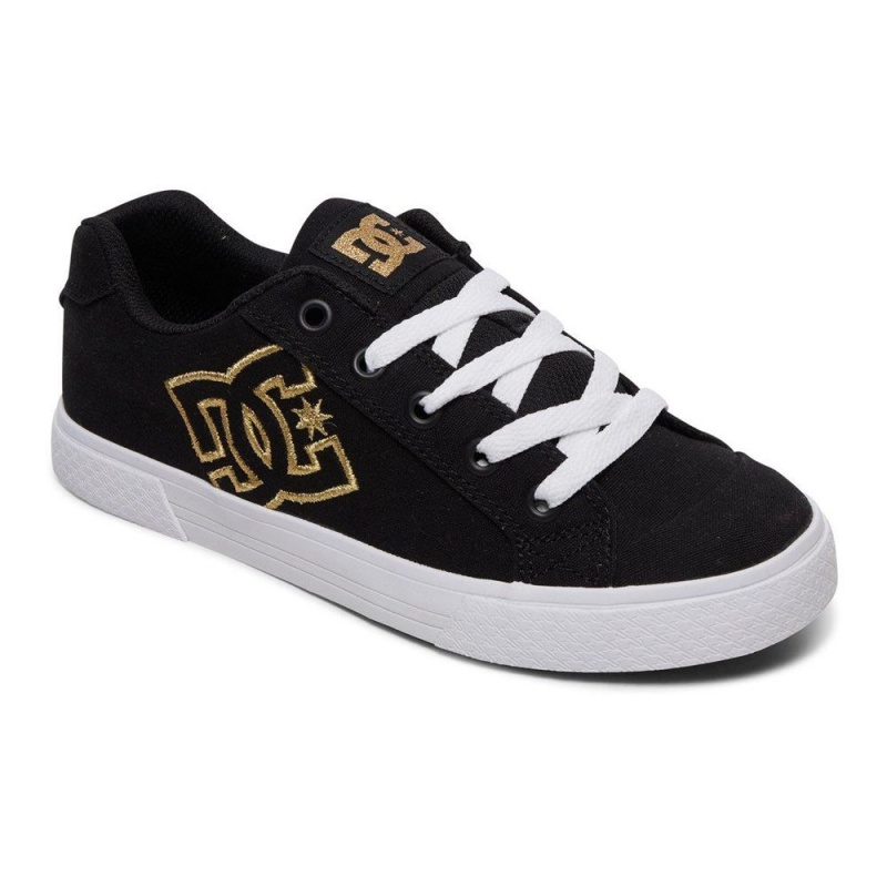 Chaussure DC Shoes Chelsea TX Noir Doré Femme | LOK-5264329