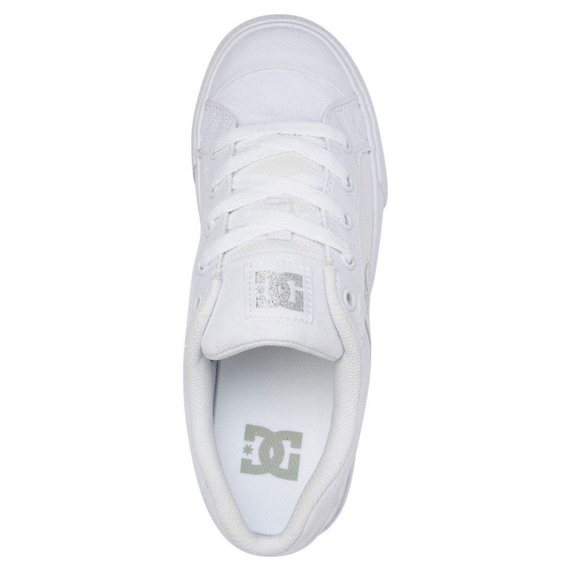 Chaussure DC Shoes Chelsea TX Blanche Argent Femme | TON-3968150