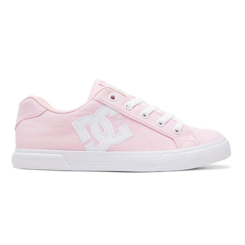 Chaussure DC Shoes Chelsea TX Rose Blanche Femme | NEY-2237003