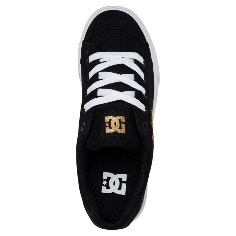 Chaussure DC Shoes Chelsea TX Noir Doré Femme | LOK-5264329