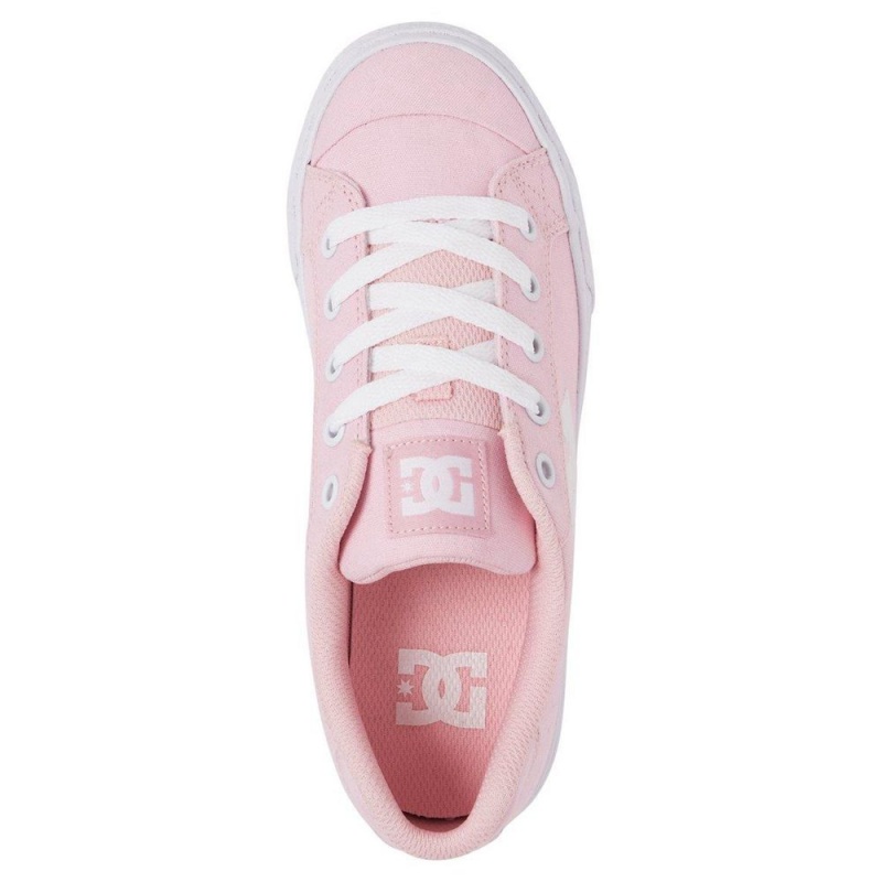 Chaussure DC Shoes Chelsea TX Rose Blanche Femme | NEY-2237003