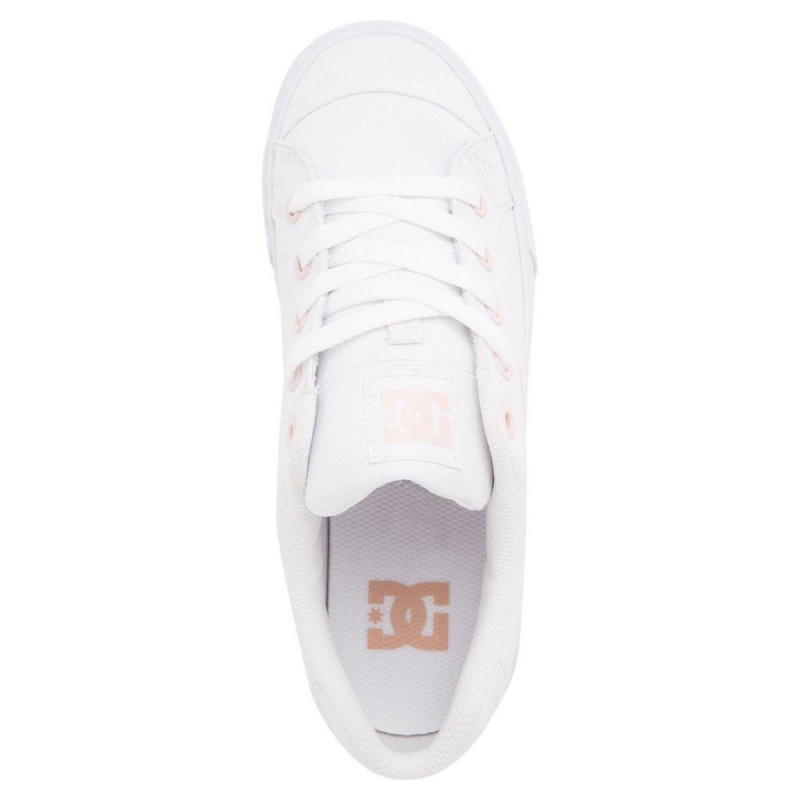 Chaussure DC Shoes Chelsea Blanche Rose Femme | YSL-2379410