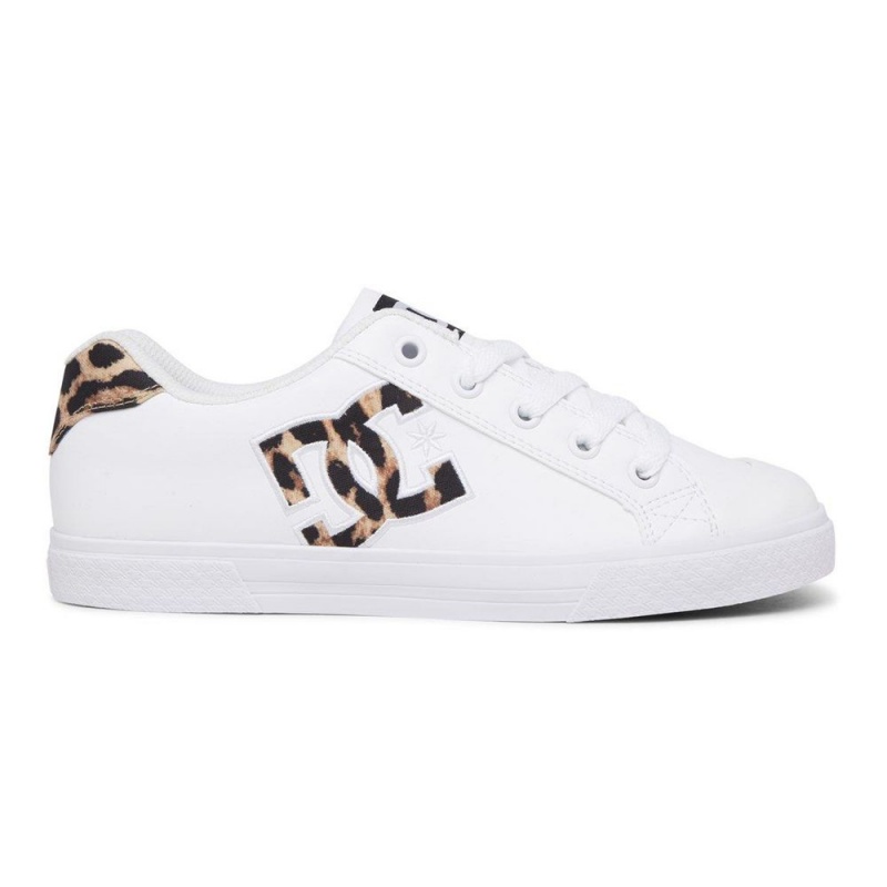 Chaussure DC Shoes Chelsea Blanche Leopard Femme | CLF-6144323