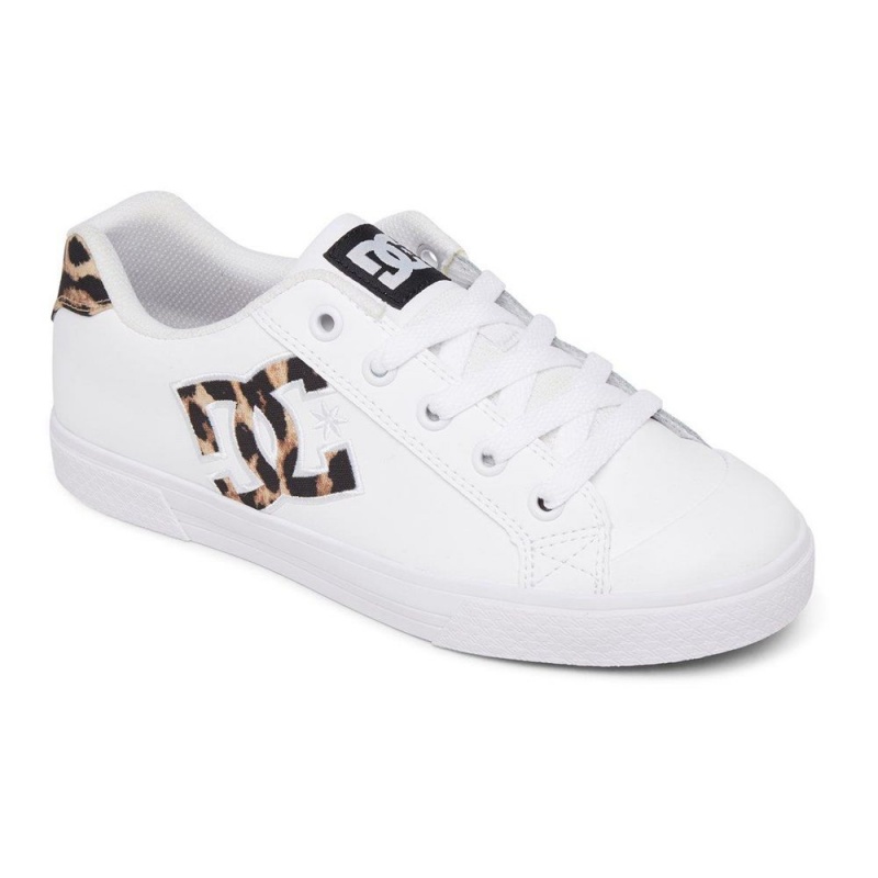 Chaussure DC Shoes Chelsea Blanche Leopard Femme | CLF-6144323