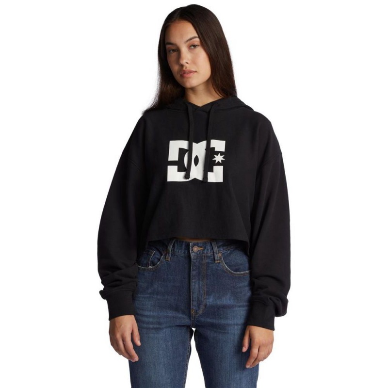 Sweat a Capuche DC Shoes Cropped 2 Noir Femme | IAU-1194451