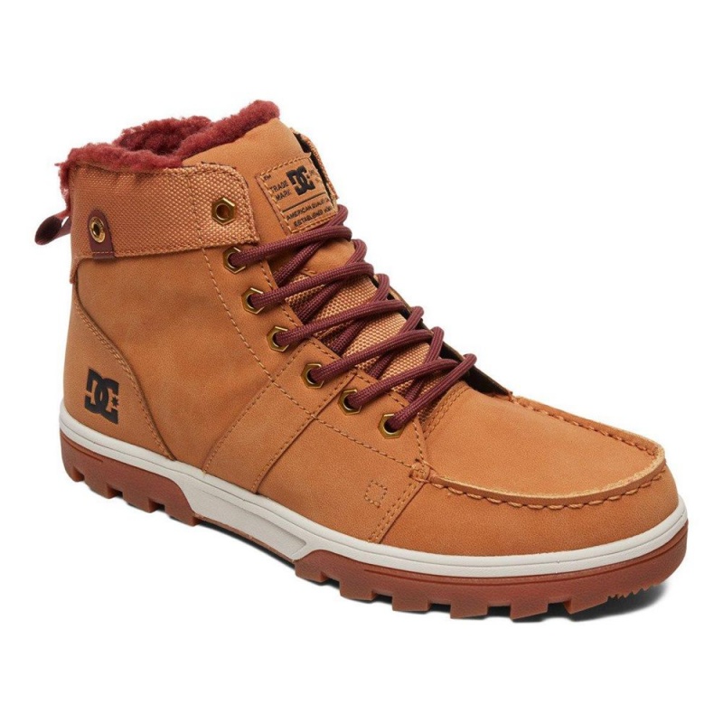 Botte DC Shoes Woodland Cuir Dentelle-Up Marron Homme | IYS-5917560