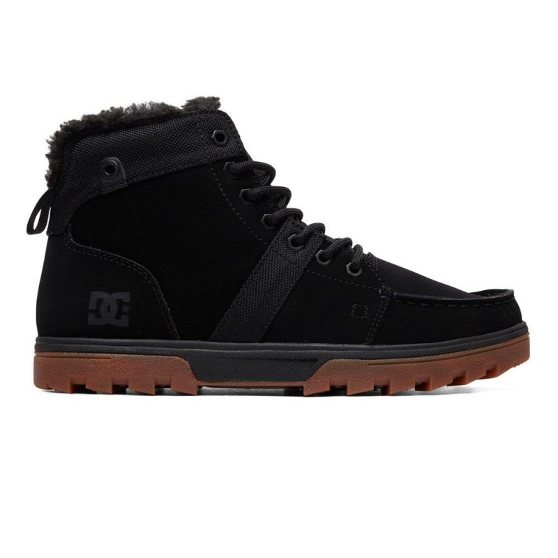 Botte DC Shoes Woodland Cuir Dentelle-Up Noir Marron Homme | UAS-1578817