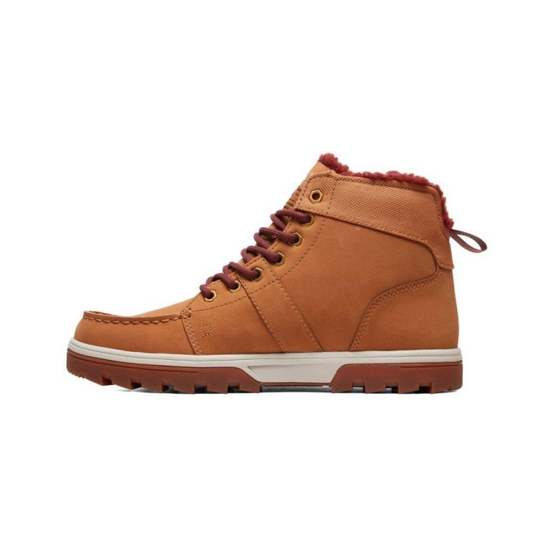 Botte DC Shoes Woodland Cuir Dentelle-Up Marron Homme | IYS-5917560