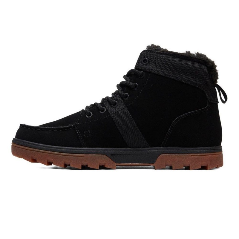 Botte DC Shoes Woodland Cuir Dentelle-Up Noir Marron Homme | UAS-1578817