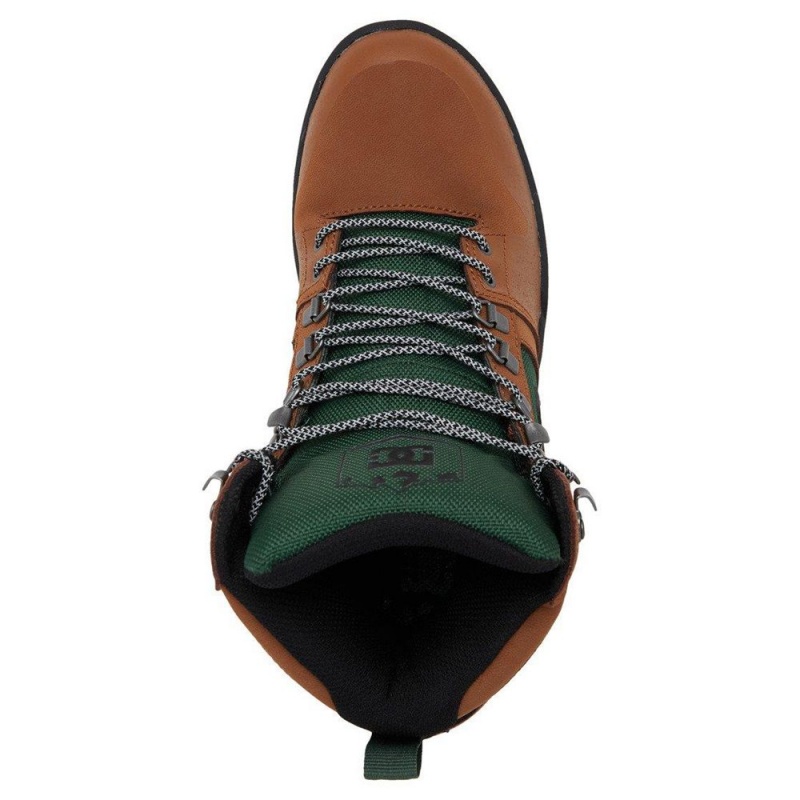 Botte DC Shoes Pure Hi Weather Resistant Dentelle-Up Marron Vert Homme | QSC-8576700