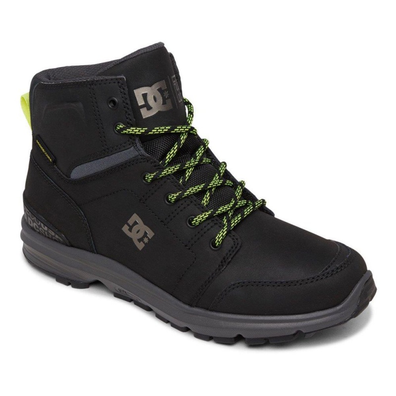 Botte DC Shoes Torstein Cuir Dentelle-Up Noir Grise Homme | KWC-0431631