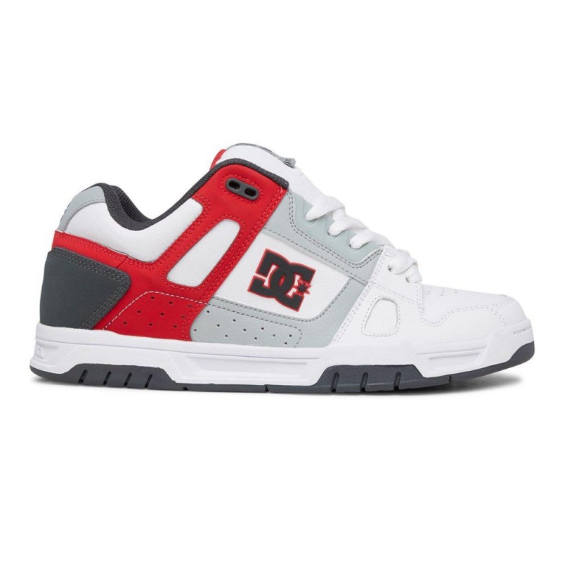 Chaussure DC Shoes Stag Blanche Rouge Homme | FXD-7394074