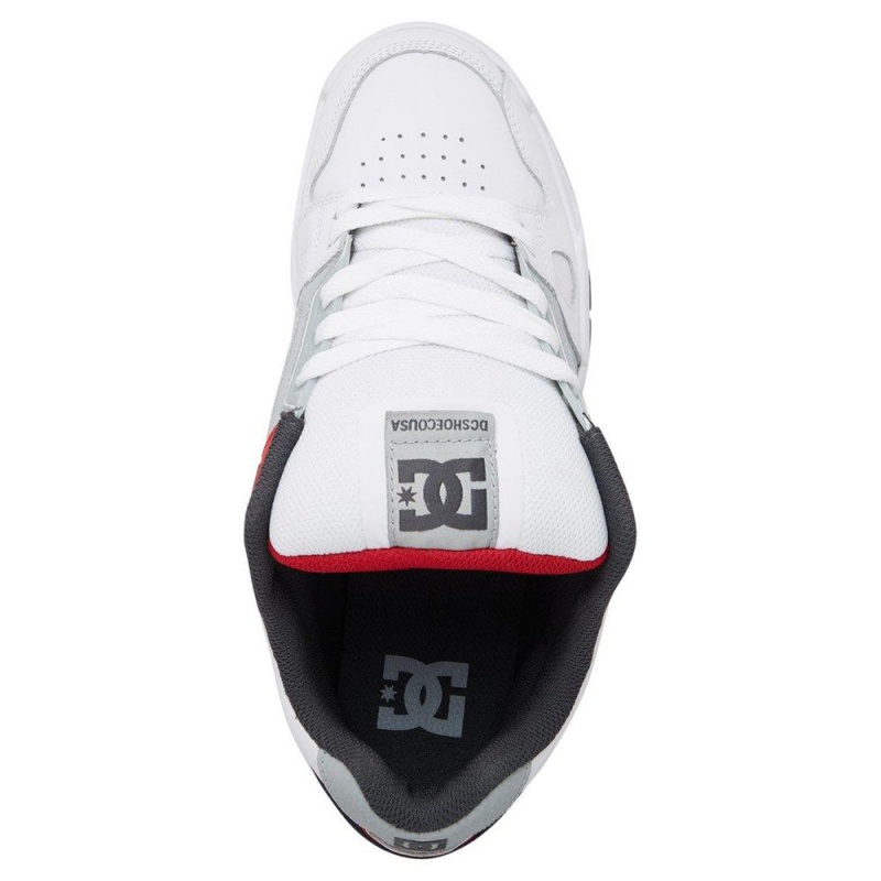 Chaussure DC Shoes Stag Blanche Rouge Homme | FXD-7394074