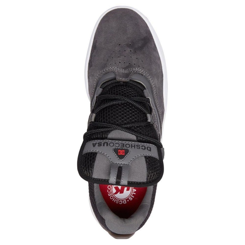 Chaussure DC Shoes Kalis LE Cuir Grise Noir Homme | AZY-1642999