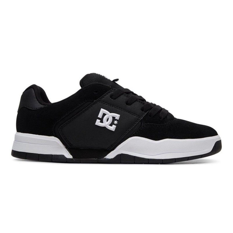 Chaussure DC Shoes Central Cuir Noir Blanche Homme | XYZ-8195288