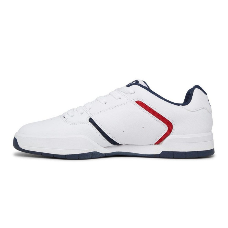 Chaussure DC Shoes Central Cuir Blanche Bleu Homme | ZCU-0122163