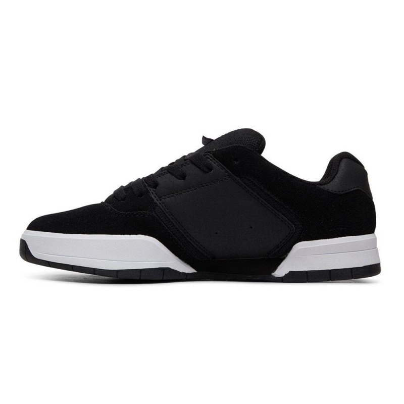 Chaussure DC Shoes Central Cuir Noir Blanche Homme | XYZ-8195288