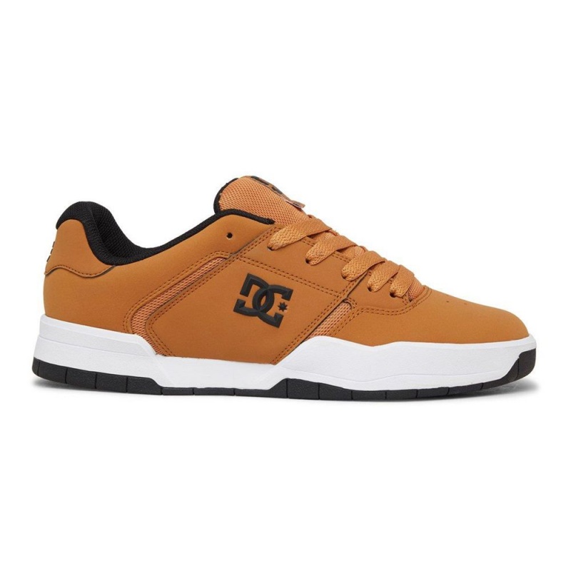 Chaussure DC Shoes Central Cuir Marron Homme | FQT-3965680