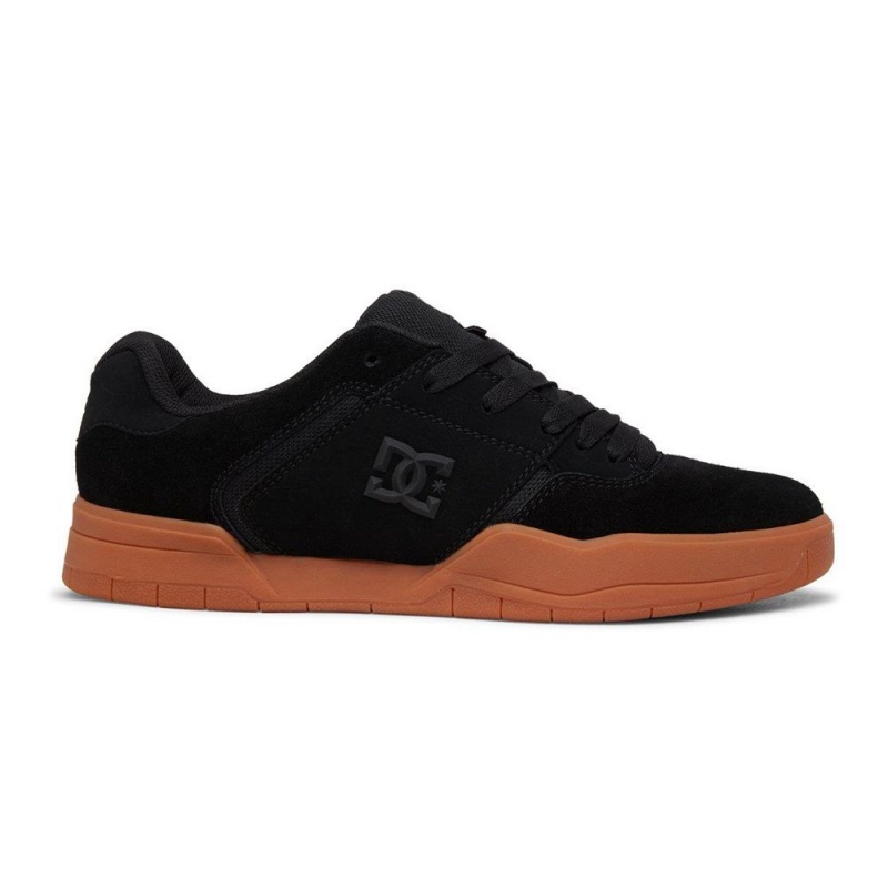 Chaussure DC Shoes Central Cuir Noir Marron Homme | OGP-0492674