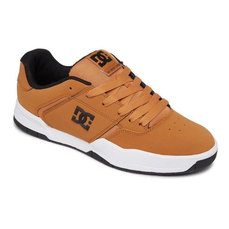 Chaussure DC Shoes Central Cuir Marron Homme | FQT-3965680