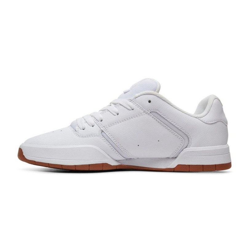 Chaussure DC Shoes Central Cuir Blanche Homme | UVZ-0942465