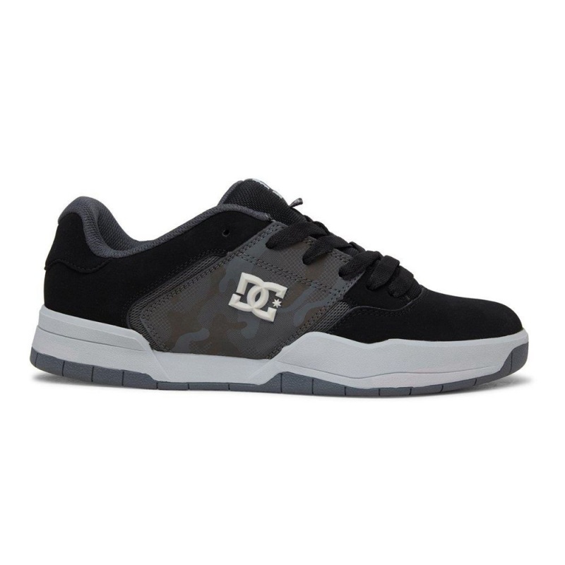 Chaussure DC Shoes Central Cuir Noir Camouflage Homme | ZBA-6324737