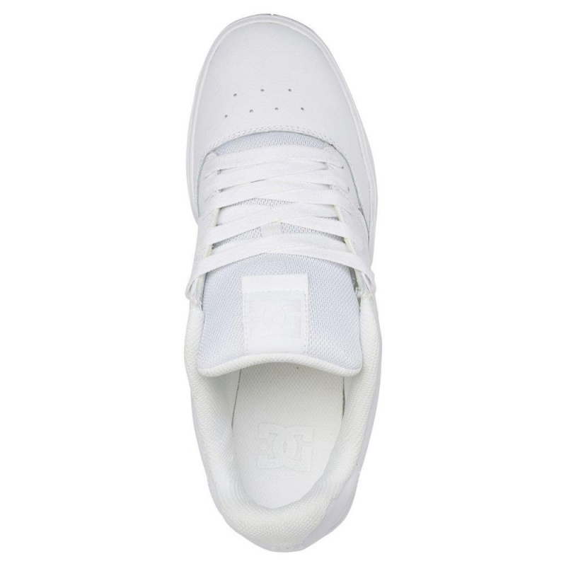 Chaussure DC Shoes Central Cuir Blanche Homme | UVZ-0942465