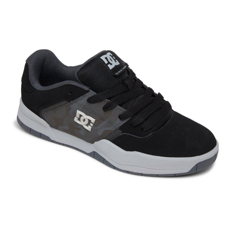 Chaussure DC Shoes Central Cuir Noir Camouflage Homme | ZBA-6324737