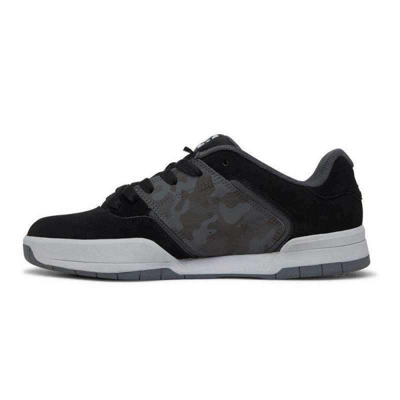 Chaussure DC Shoes Central Cuir Noir Camouflage Homme | ZBA-6324737