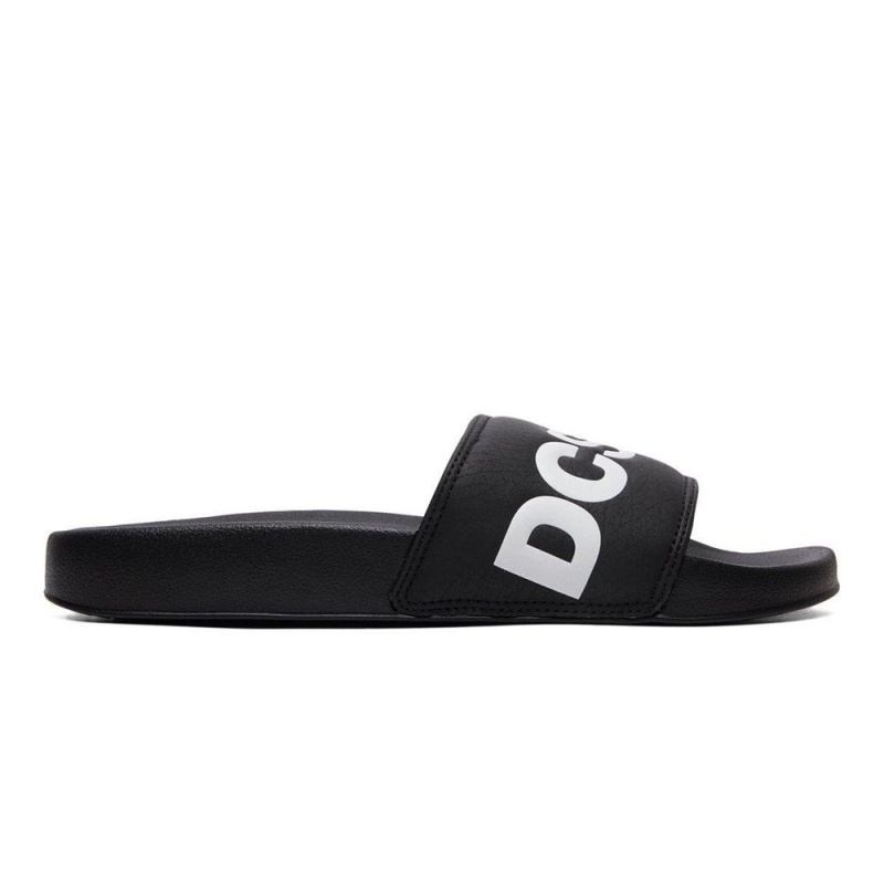 Claquette DC Shoes Noir Blanche Homme | WEC-8911128