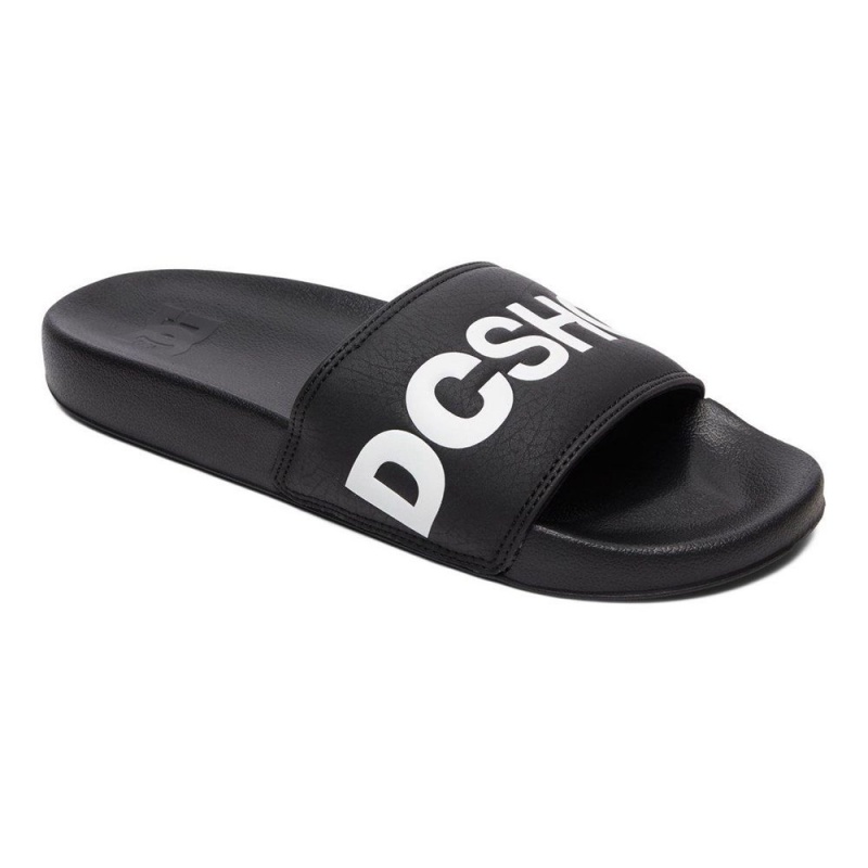 Claquette DC Shoes Noir Blanche Homme | WEC-8911128