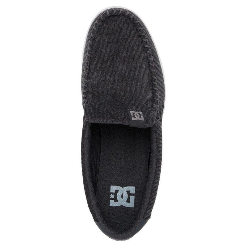 Chaussure DC Shoes Villain Cuir Slip-On Grise Homme | QKP-9945847