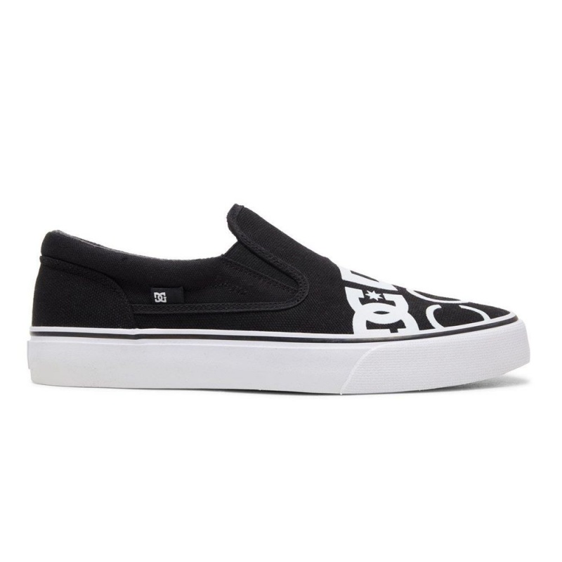 Chaussure DC Shoes Trase SP Slip-On Noir Blanche Homme | UHK-3399282