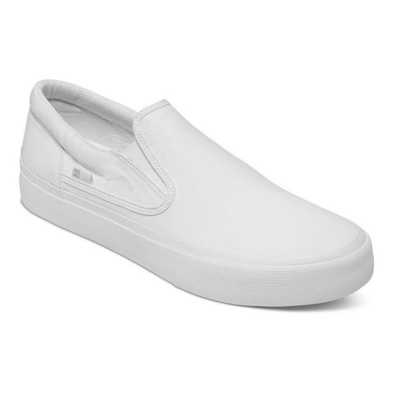 Chaussure DC Shoes Trase Slip-On Blanche Homme | EWN-2856341