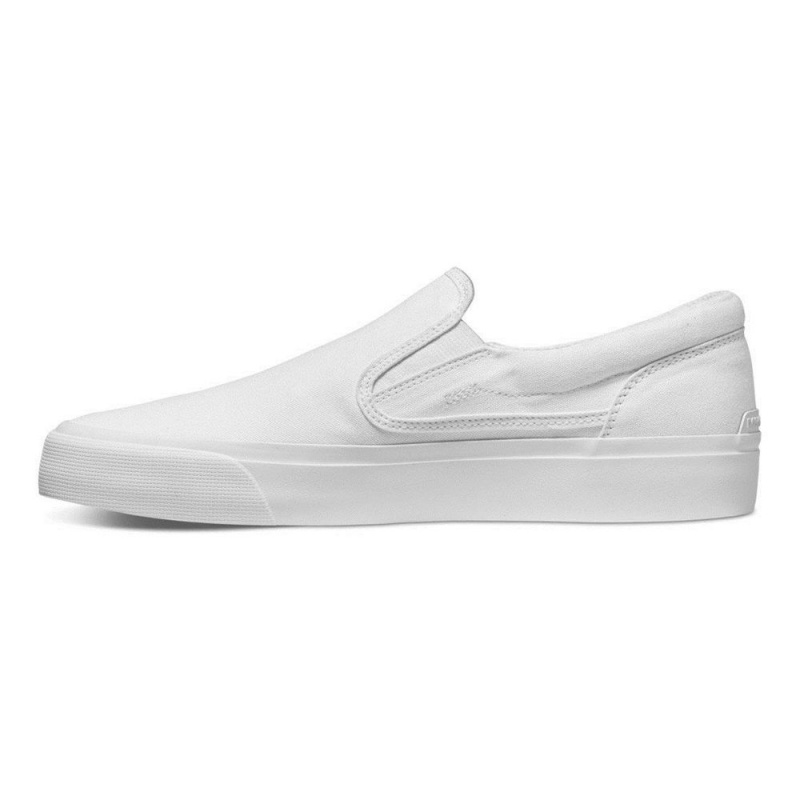 Chaussure DC Shoes Trase Slip-On Blanche Homme | EWN-2856341