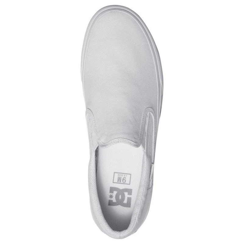 Chaussure DC Shoes Trase Slip-On Blanche Homme | EWN-2856341