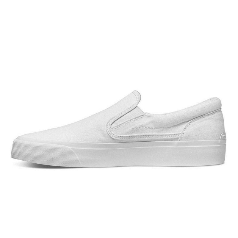 Chaussure DC Shoes Trase Slip TX Slip-On Blanche Homme | XMO-9149746