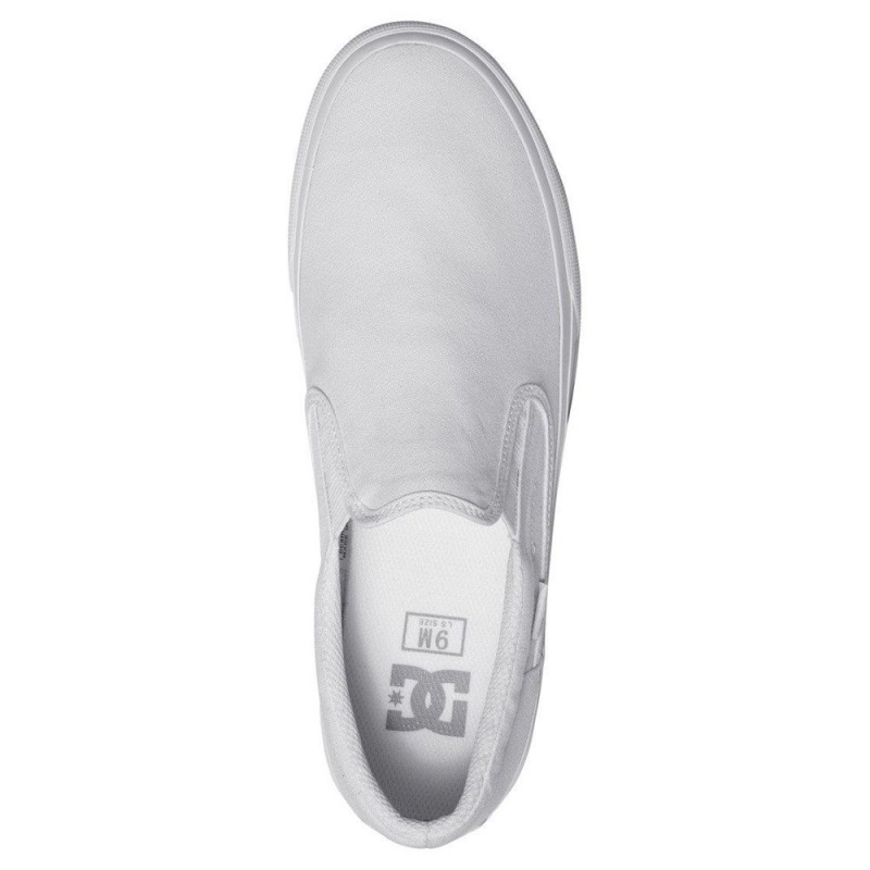 Chaussure DC Shoes Trase Slip TX Slip-On Blanche Homme | XMO-9149746