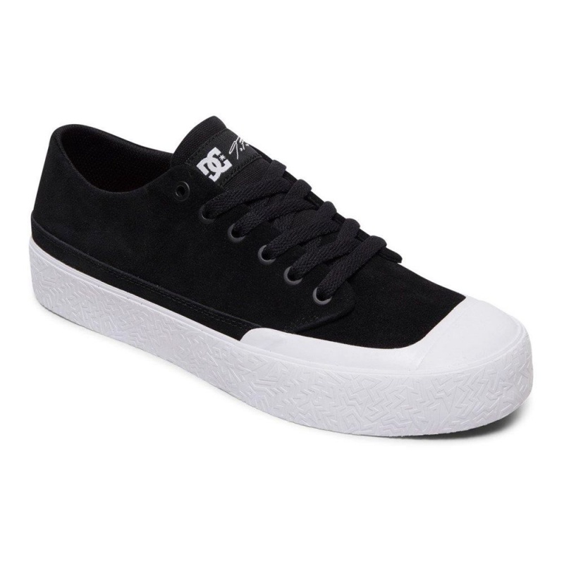 Chaussure DC Shoes T-Funk S Daim Noir Blanche Homme | BWY-7813246