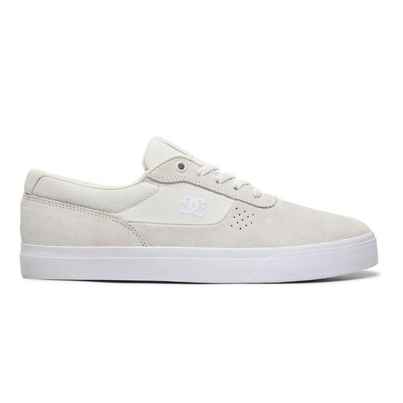 Chaussure DC Shoes Switch S Daim Grise Blanche Homme | QGC-9614330