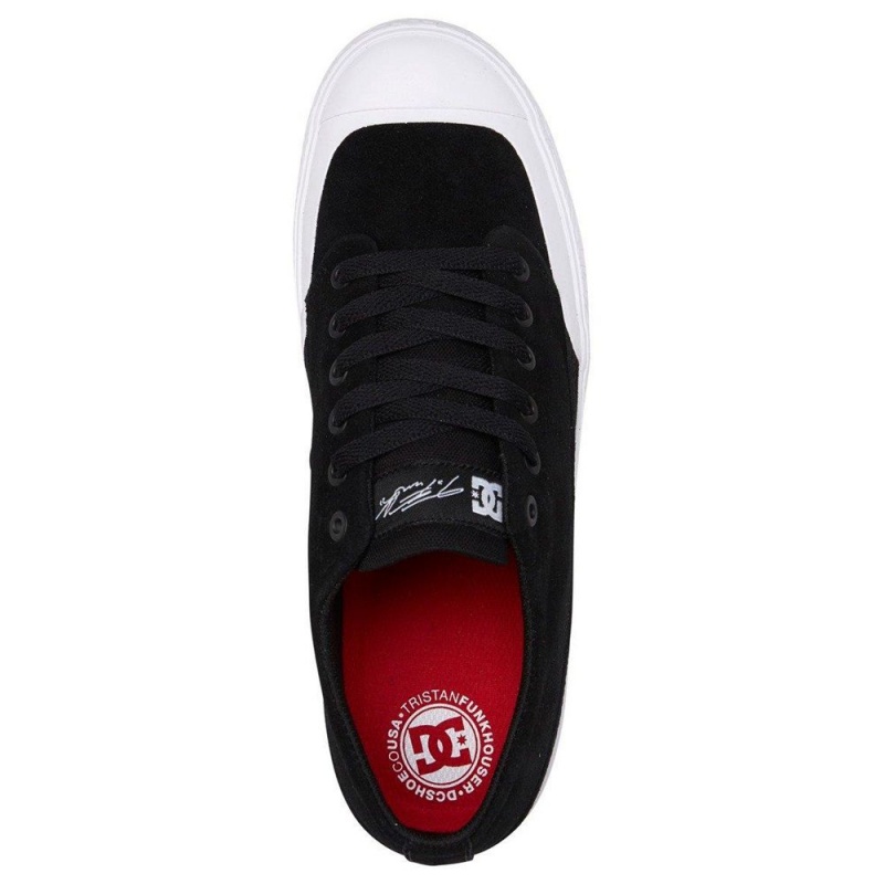 Chaussure DC Shoes T-Funk S Daim Noir Blanche Homme | BWY-7813246