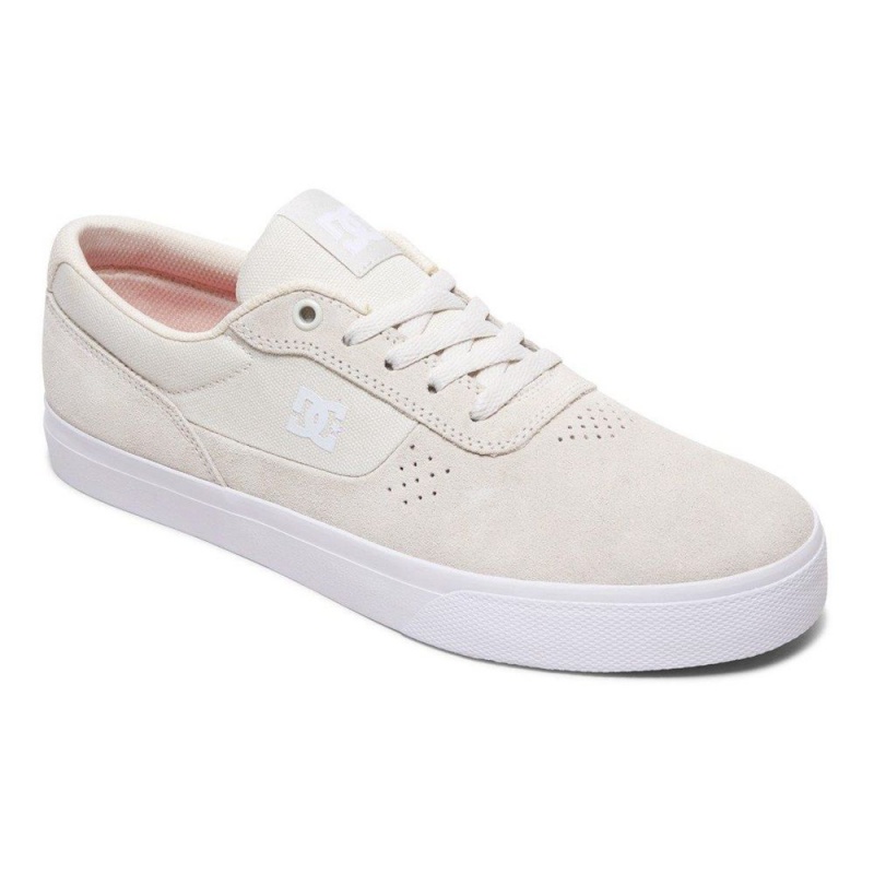 Chaussure DC Shoes Switch S Daim Grise Blanche Homme | QGC-9614330