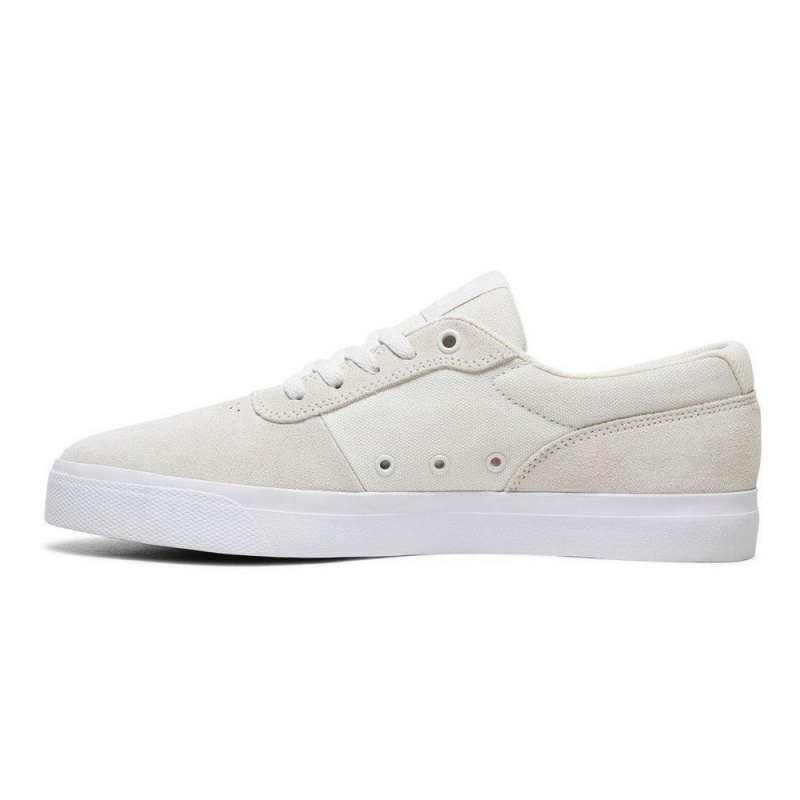 Chaussure DC Shoes Switch S Daim Grise Blanche Homme | QGC-9614330