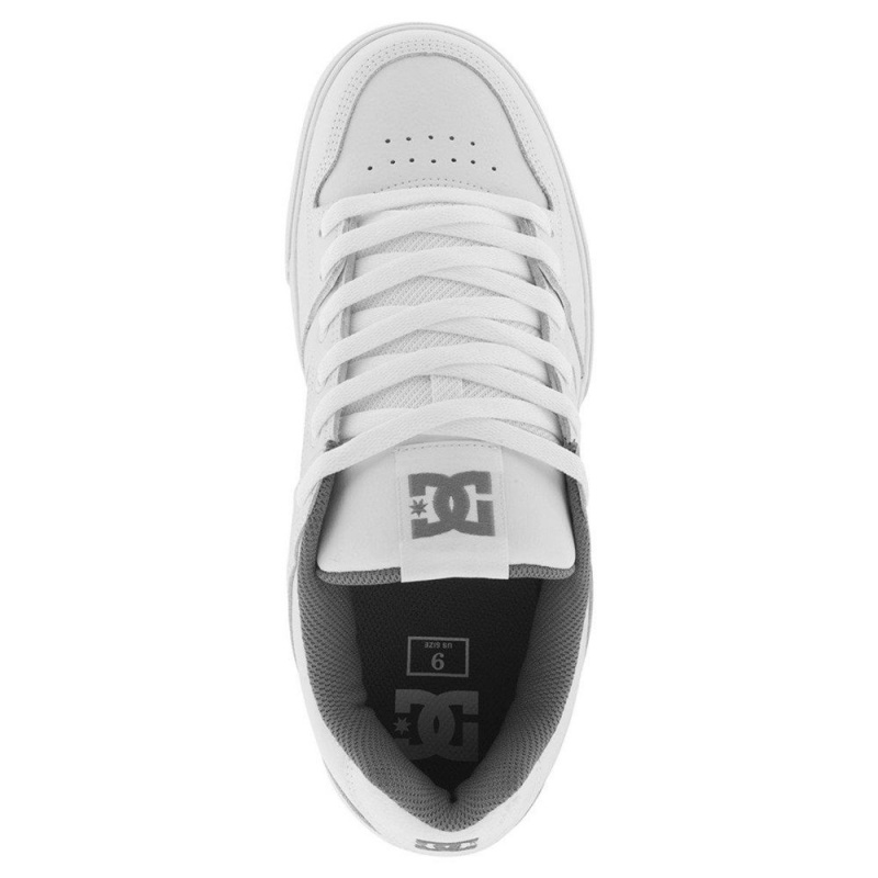 Chaussure DC Shoes Pure Cuir Blanche Grise Homme | OGZ-6711893