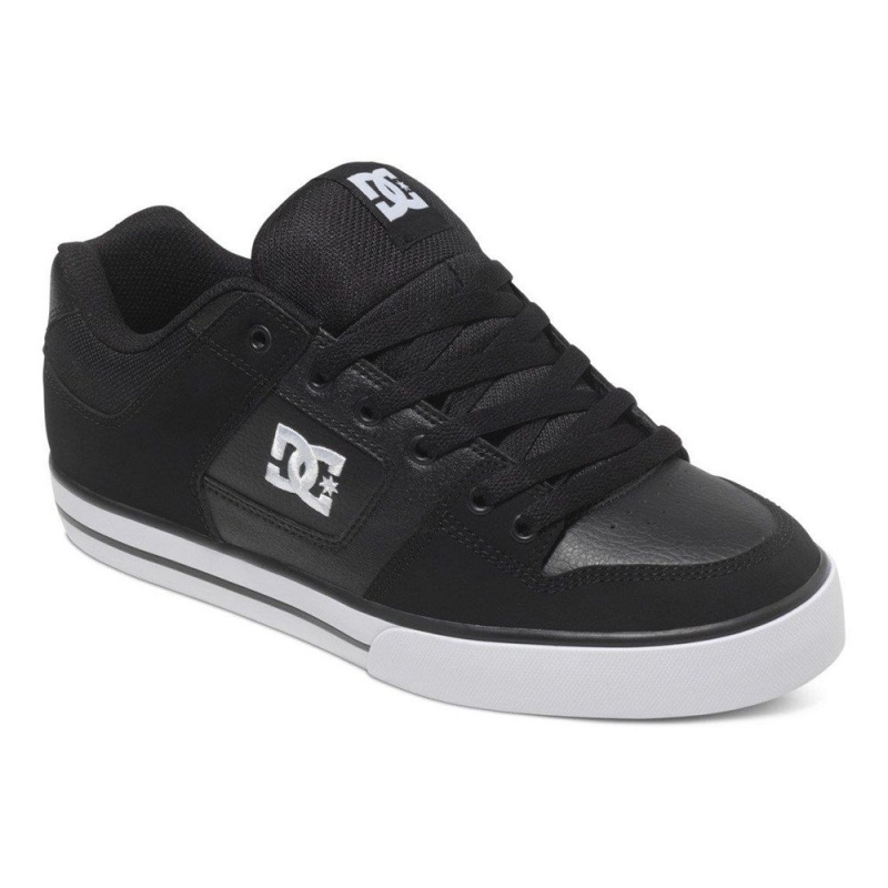 Chaussure DC Shoes Pure Cuir Noir Blanche Homme | HWS-1926045