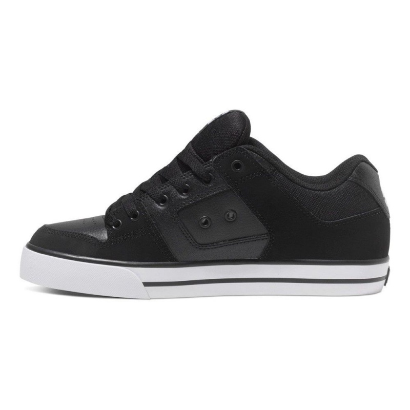 Chaussure DC Shoes Pure Cuir Noir Blanche Homme | HWS-1926045